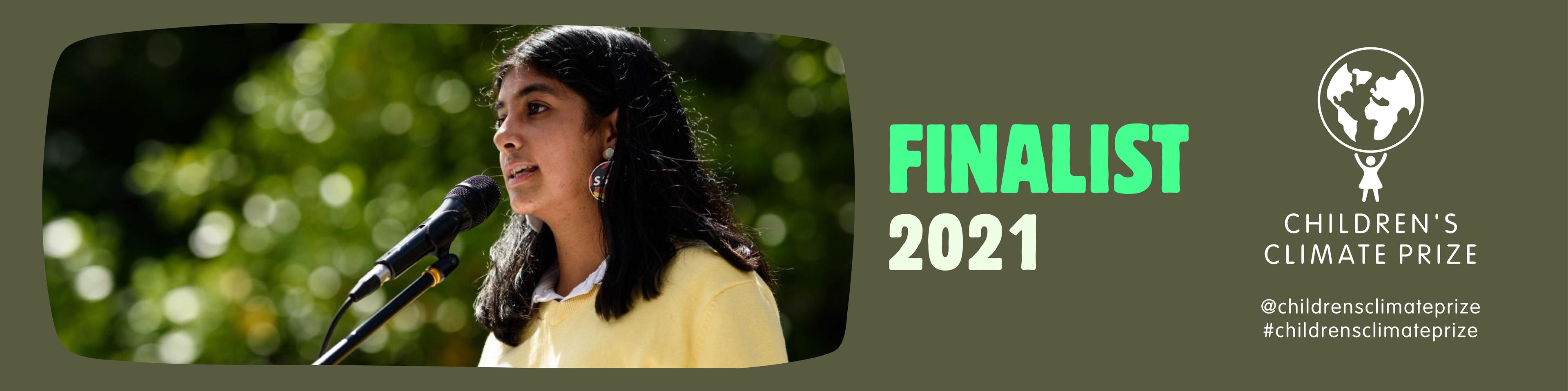 TE nyhet toppbanner Anjali Children's Climate Prize 2021 finalist